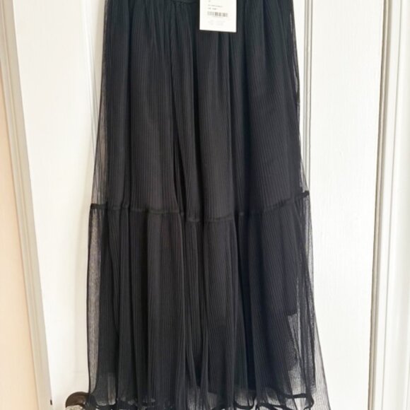 Oak + Fort NWT Skirt S Small Black Layered Tulle Midi NEW - Picture 5 of 14